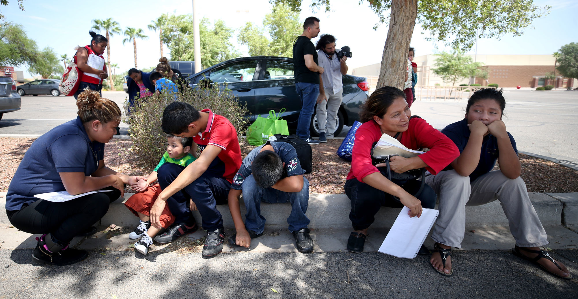 Immigrant families released by ICE